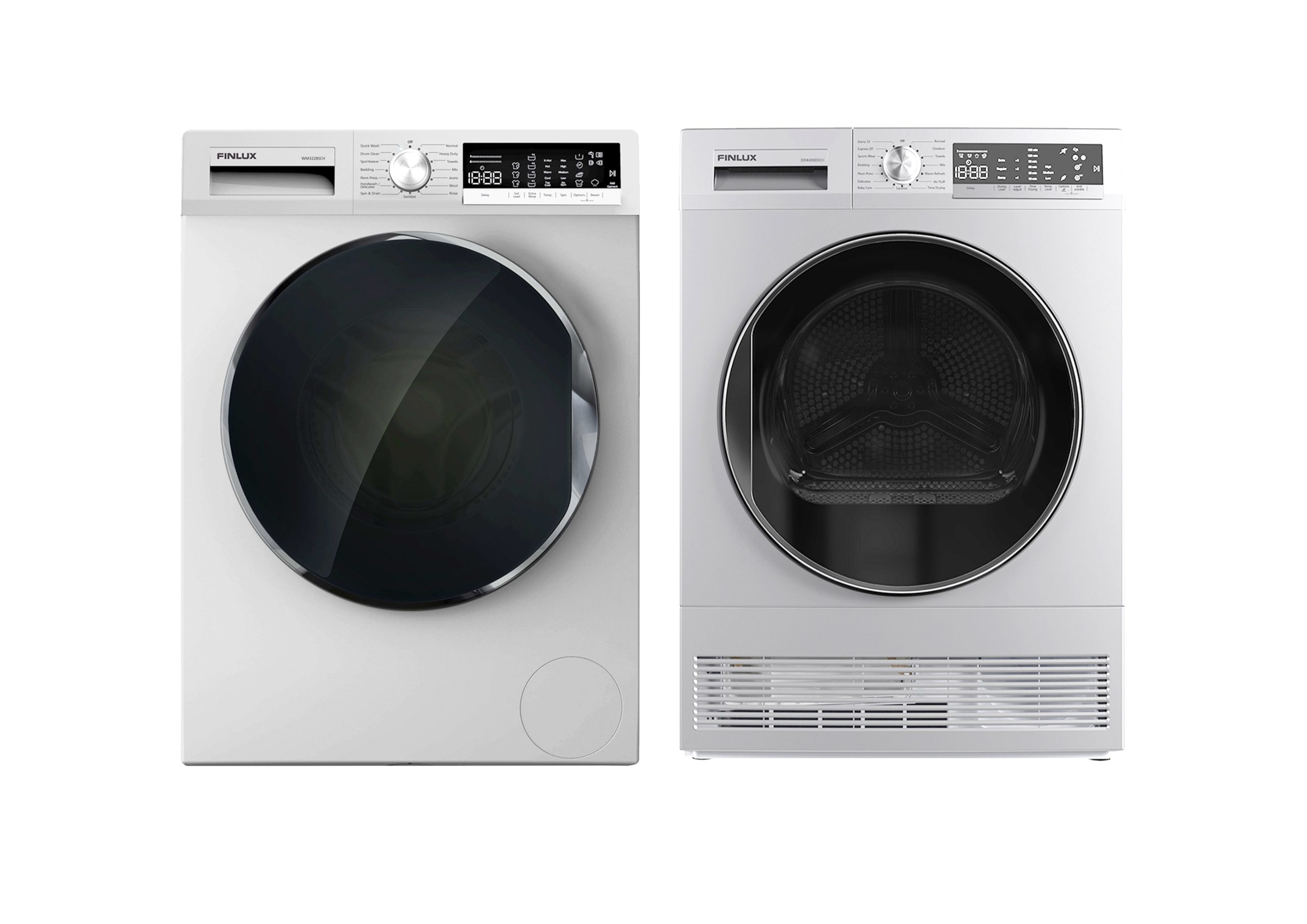 Combo Laveuse Sécheuse Frontale Finlux Blanc 24 pouces