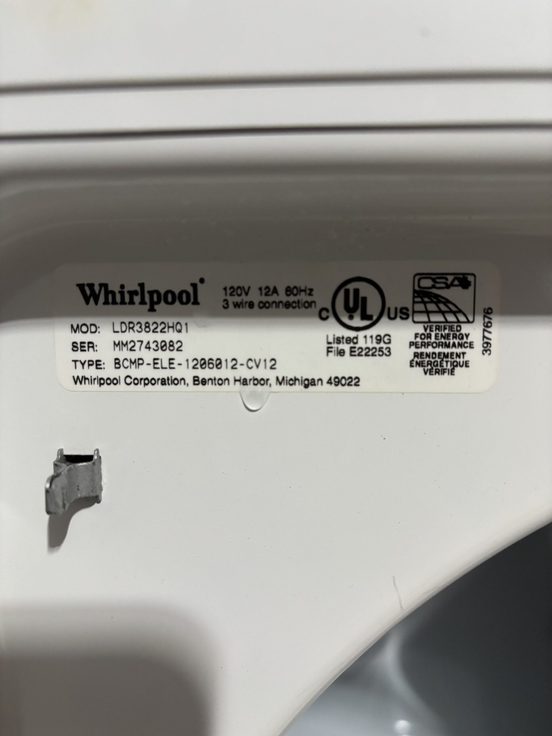 Sécheuse Whirlpool LDR3822HQ1 – 120V – Compacte – Image 2